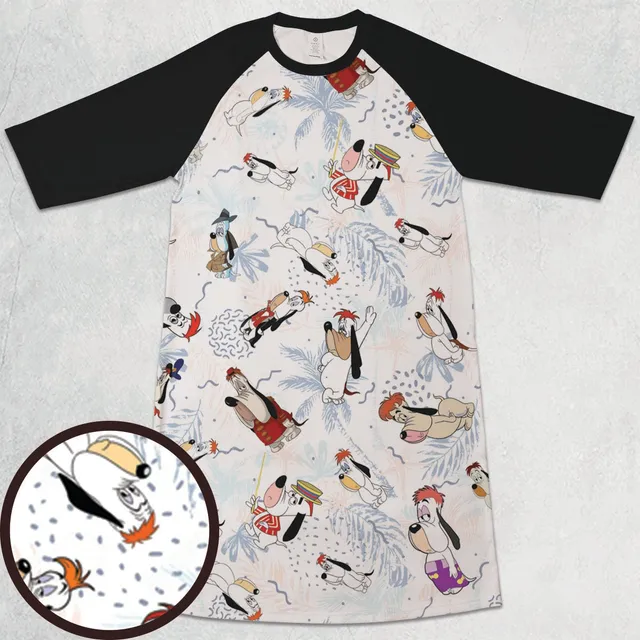 3/4 Sleeve Raglan Dress