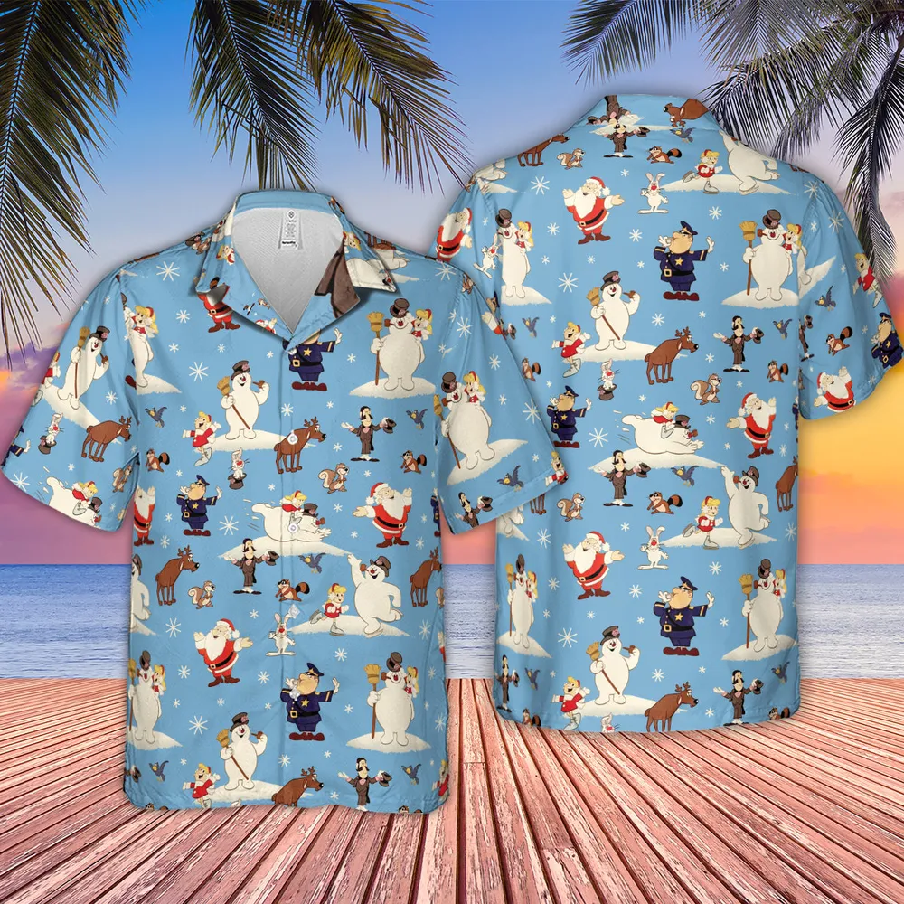 Frosty the Snowman Christmas Characters Hawaiian Shirt - 2