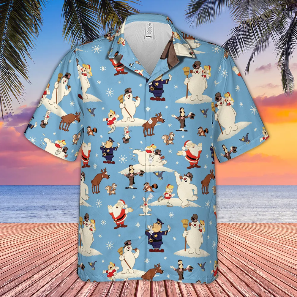Frosty the Snowman Christmas Characters Hawaiian Shirt - 4