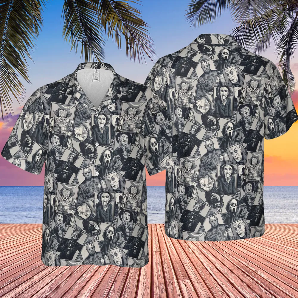 Halloween Horror Villains Hawaiian Shirt - 2