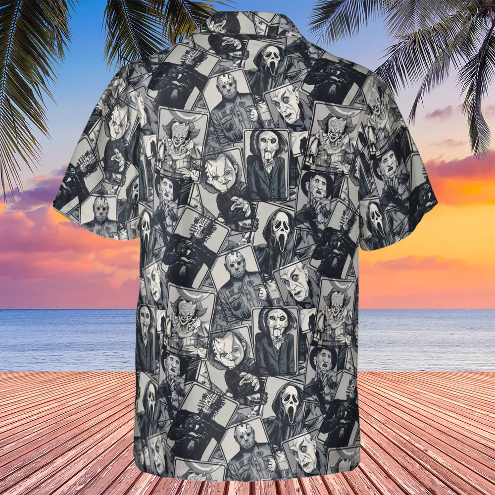 Halloween Horror Villains Hawaiian Shirt - 3