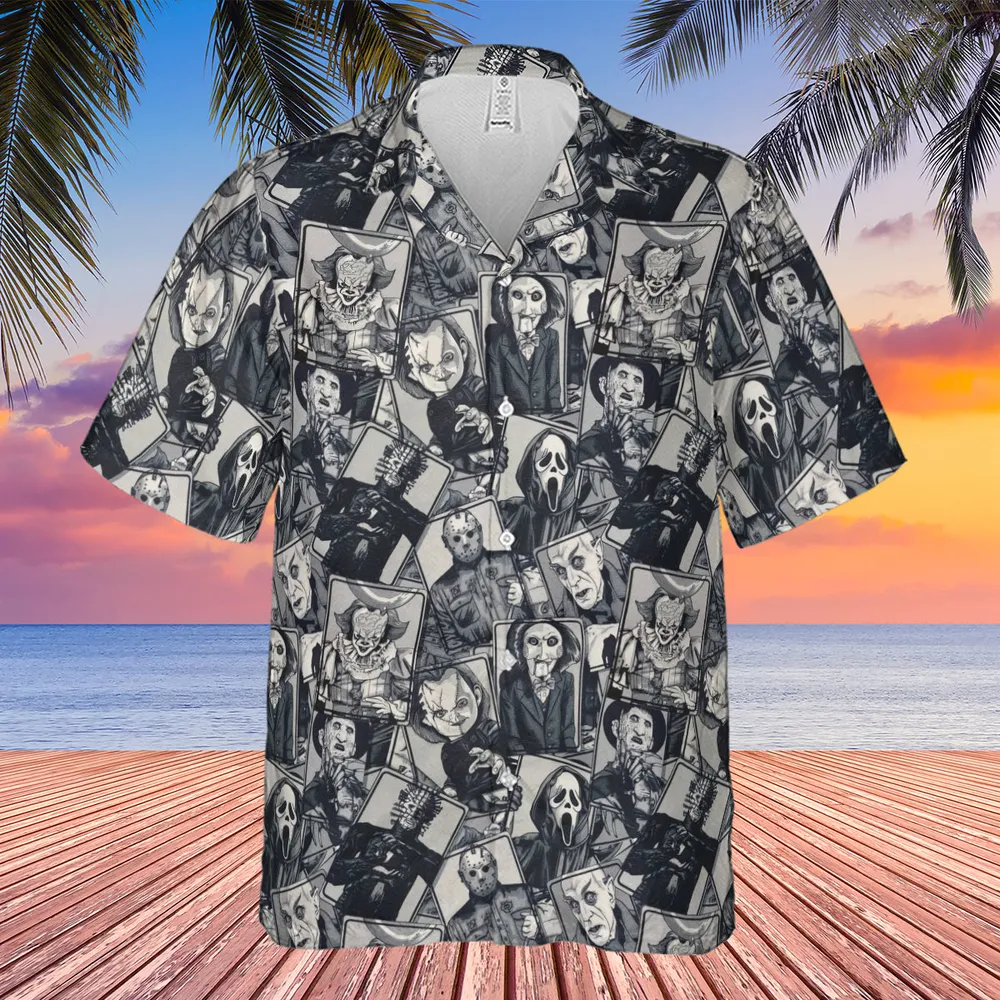 Halloween Horror Villains Hawaiian Shirt - 4