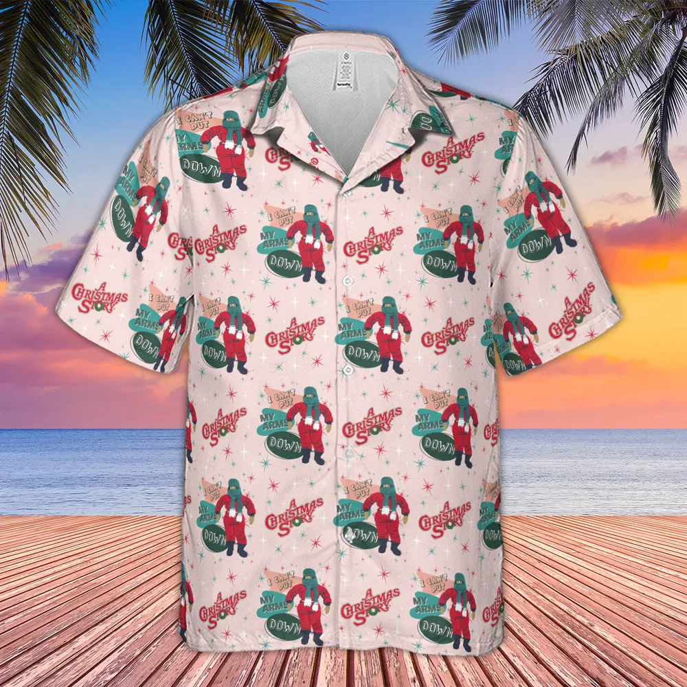 I Can't Put My Arms Down A Christmas Story Hawaiian Shirt - 4
