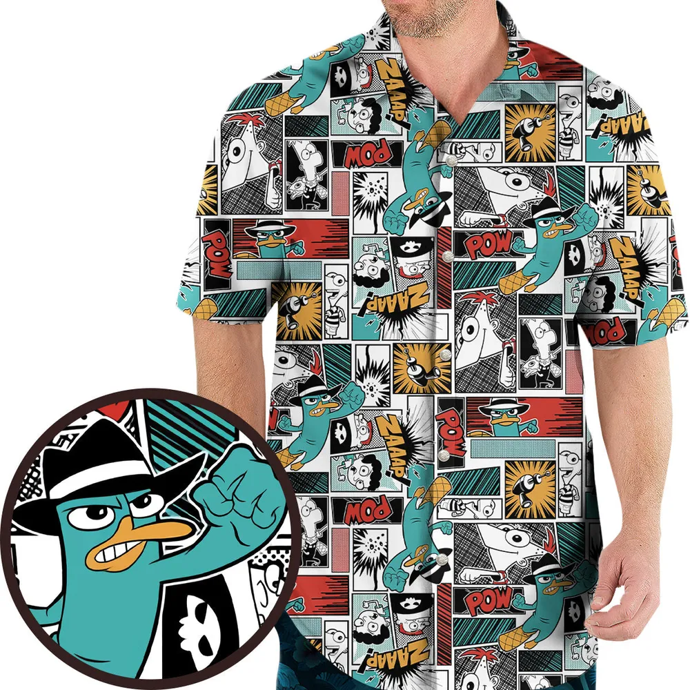 Zaaap! Phineas and Ferb Hawaiian Shirt - 2