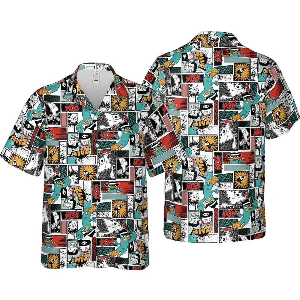 Zaaap! Phineas and Ferb Hawaiian Shirt - 3