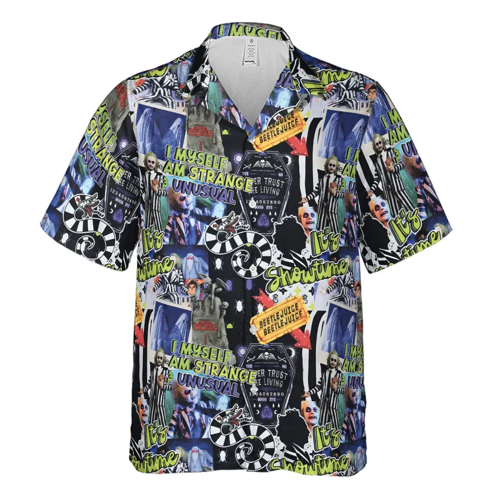I Myself Am Strange Unusual Beetlejuice Hawaiian Shirt - 4