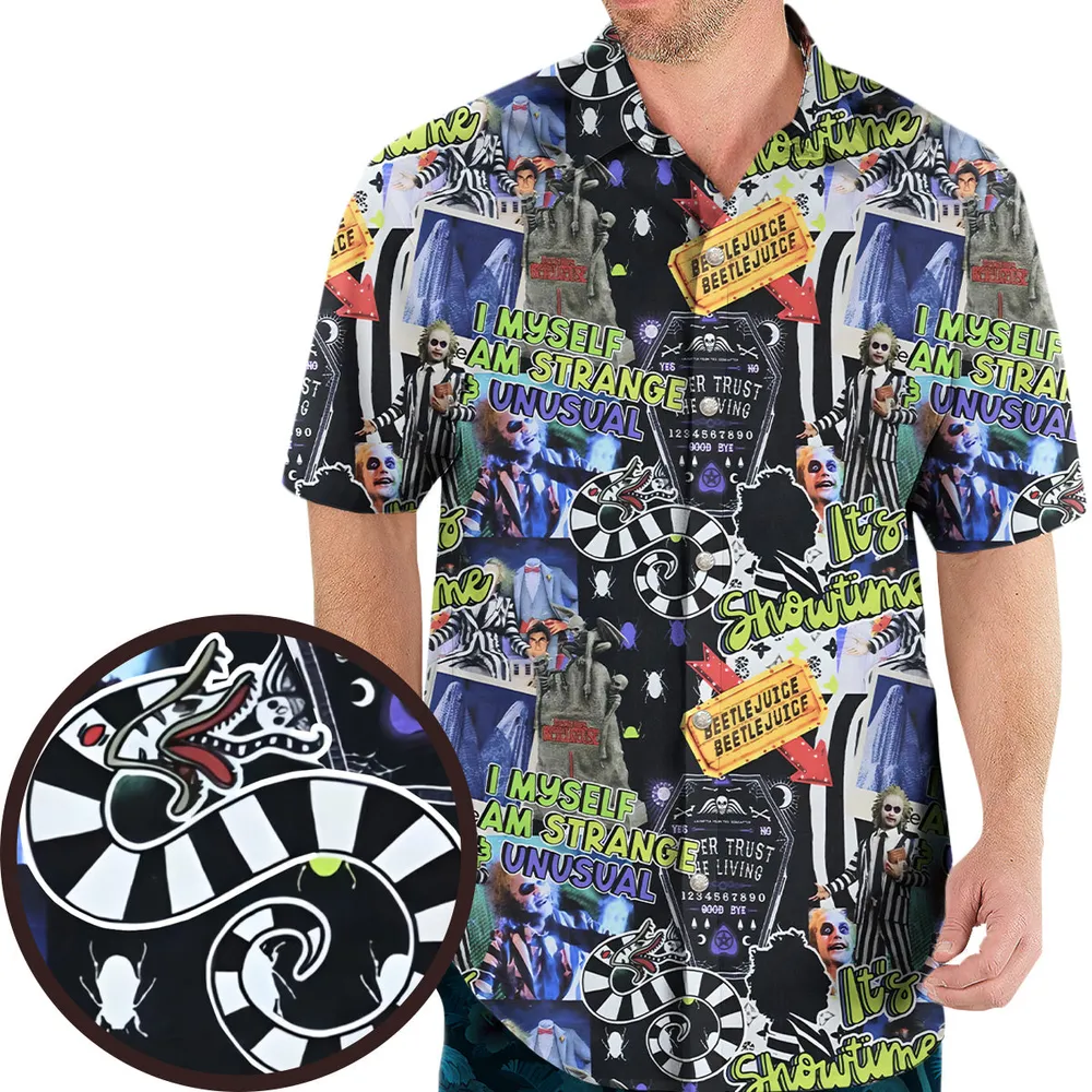 I Myself Am Strange Unusual Beetlejuice Hawaiian Shirt - 2