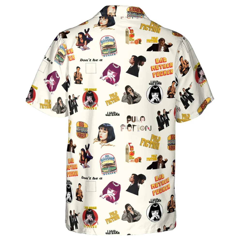 Pulp Fiction Pattern Hawaiian Shirt - 5