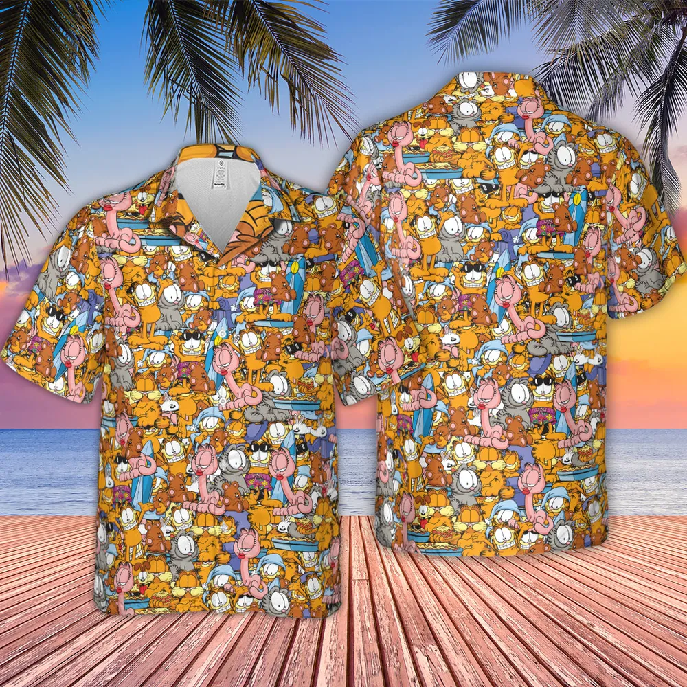 Garfield and Friends Hawaiian Shirt - 2