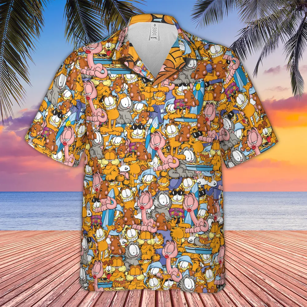 Garfield and Friends Hawaiian Shirt - 4
