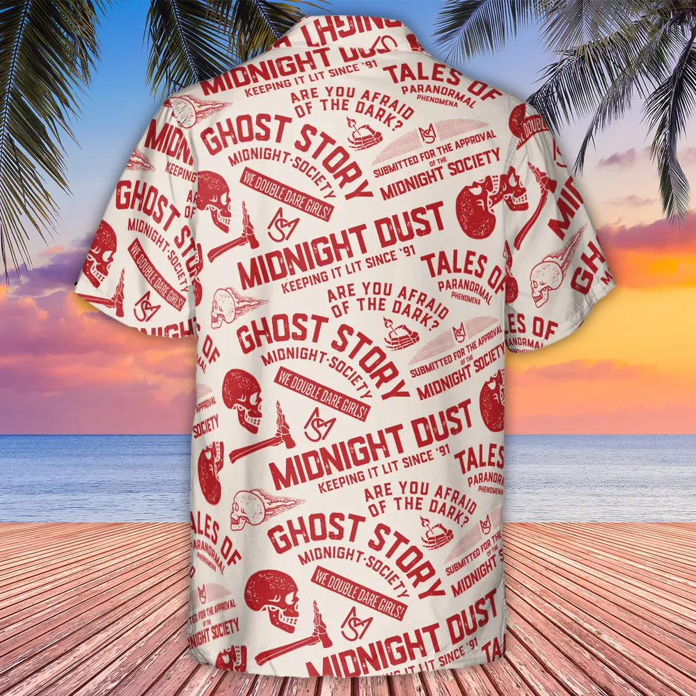 Midnight Dust Are You Afraid Of Dark Hawaiian Shirt - 3