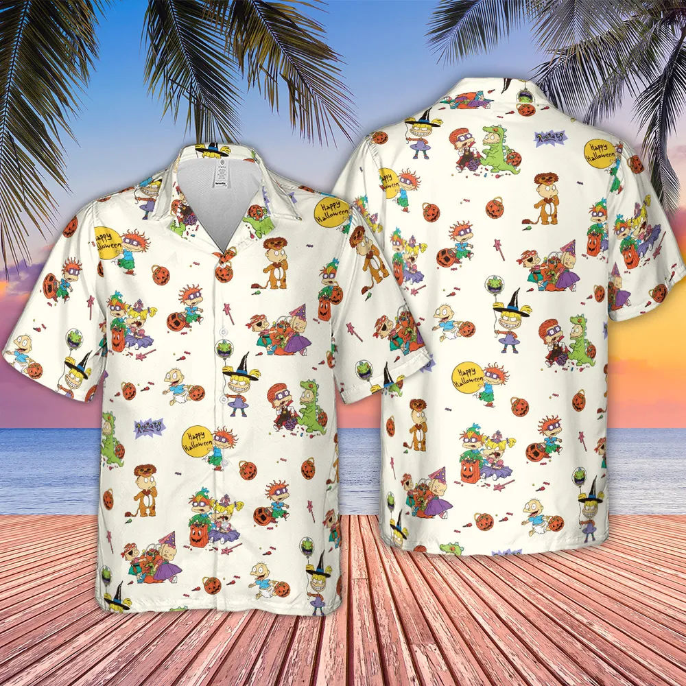 Rugrats Happy Halloween Pattern Hawaiian Shirt - 2