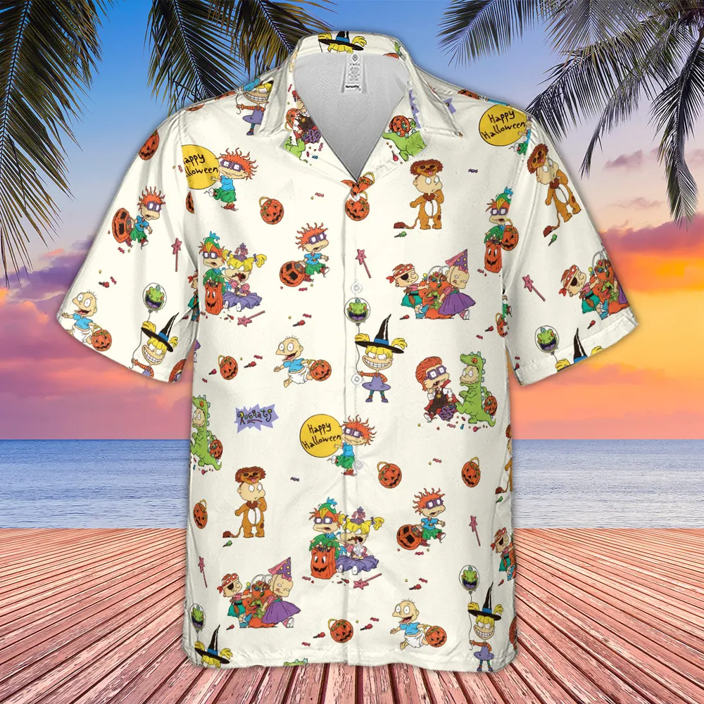 Rugrats Happy Halloween Pattern Hawaiian Shirt - 4