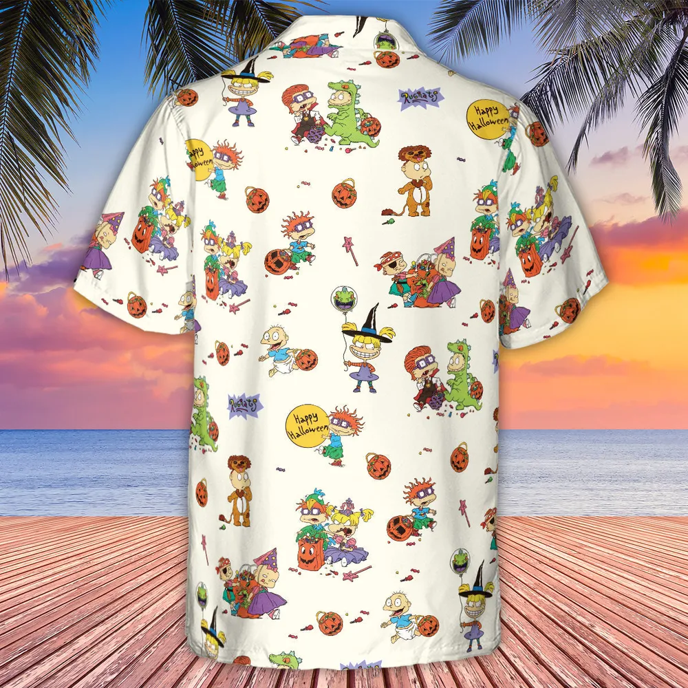 Rugrats Happy Halloween Pattern Hawaiian Shirt - 3