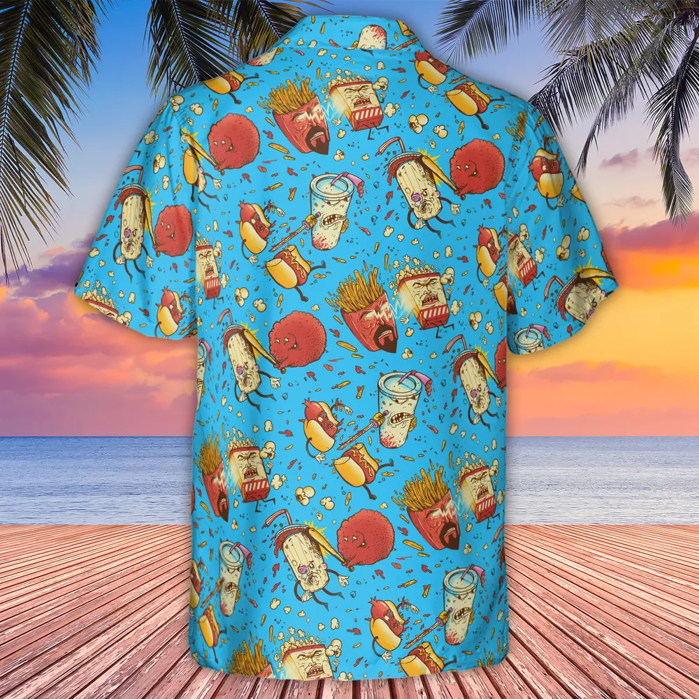Fight! Aqua Teen Hunger Force Hawaiian Shirt - 3