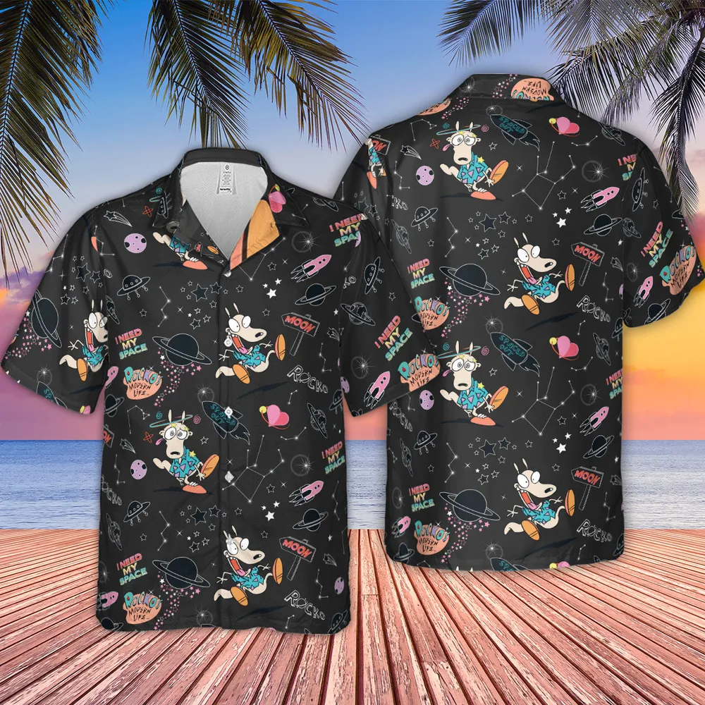 Rocko Space Out Rocko's Modern Life Hawaiian Shirt - 2