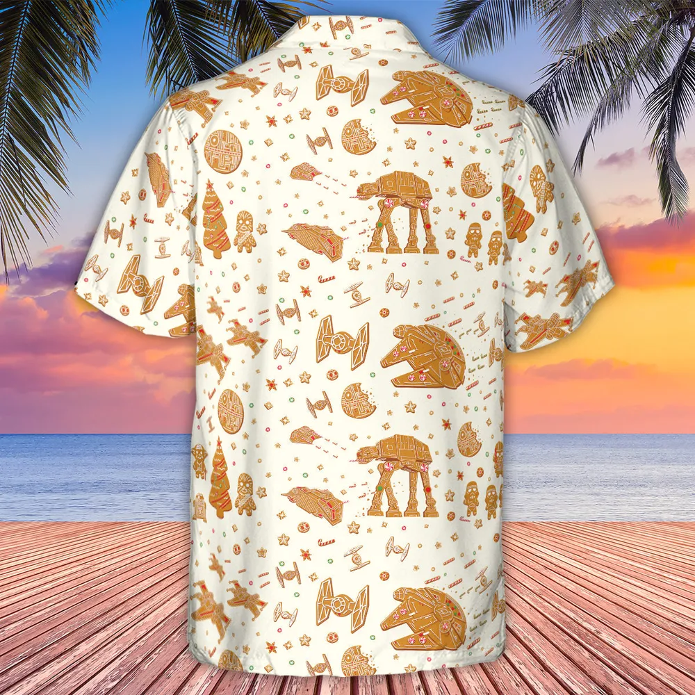 Gingerbread Christmas Star Wars Hawaiian Shirt - 3