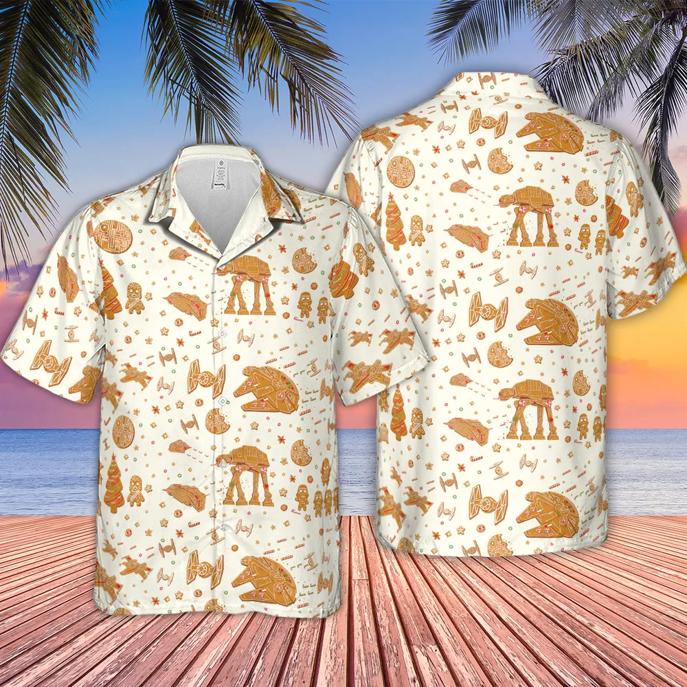 Gingerbread Christmas Star Wars Hawaiian Shirt - 2