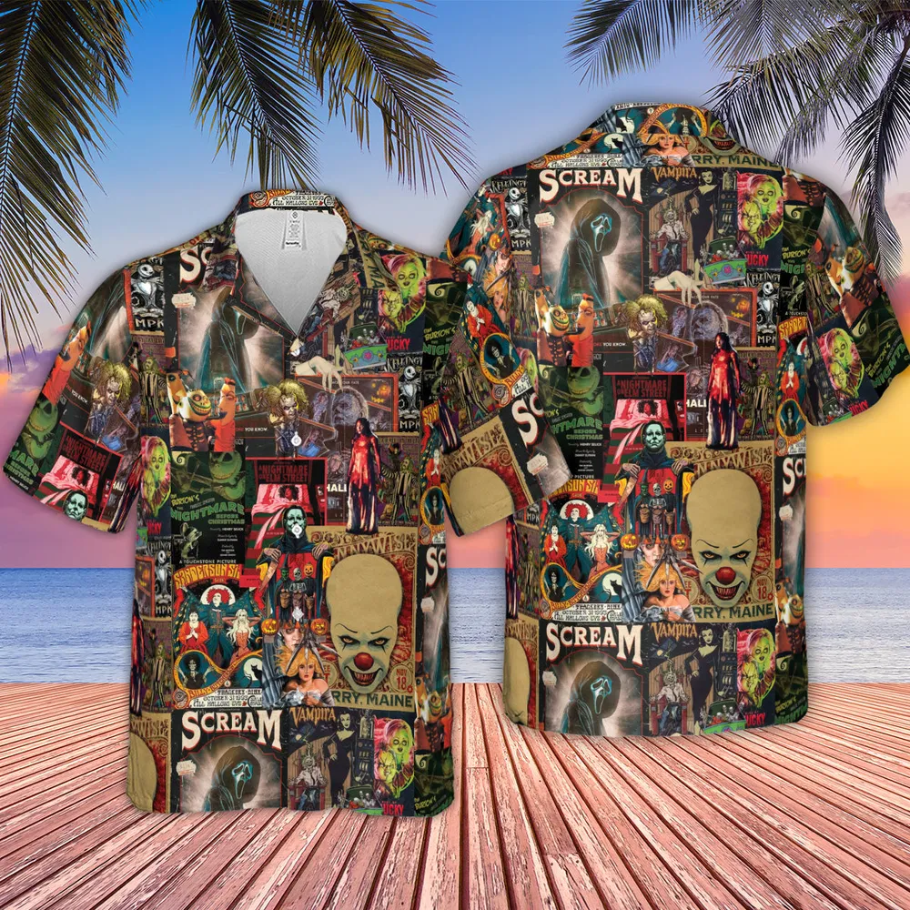 Vintage Scary Hawaiian Shirt - 2