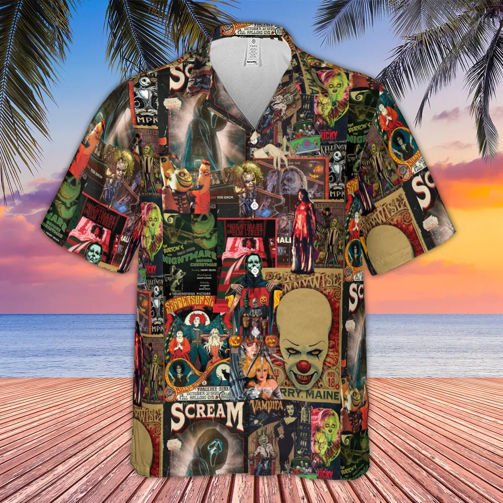 Vintage Scary Hawaiian Shirt - 4
