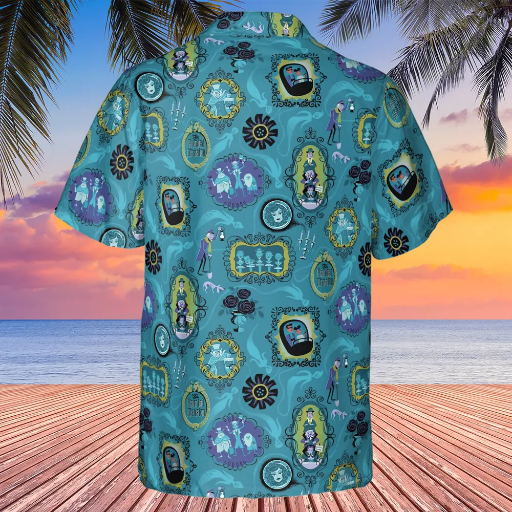 Haunted Mansion Pattern Hawaiian Shirt - 3
