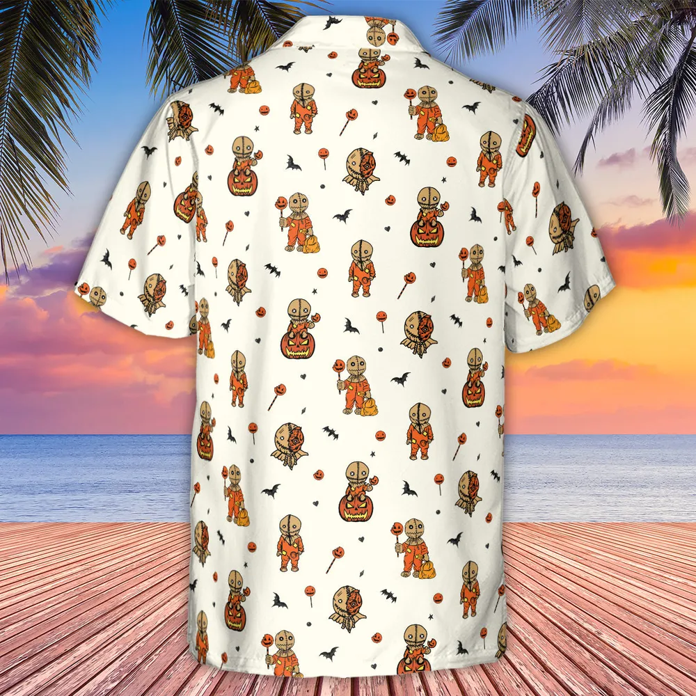 Pumpkin Sam Trick 'r Treat Horror Hawaiian Shirt - 3