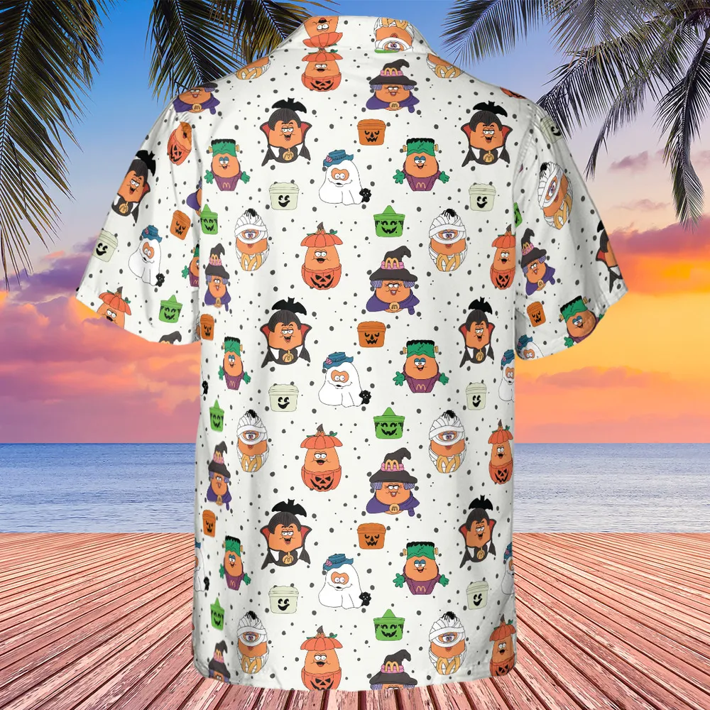 Memorable Friends McNugget Buddies Mcdonalds 1992 Hawaiian Shirt - 3