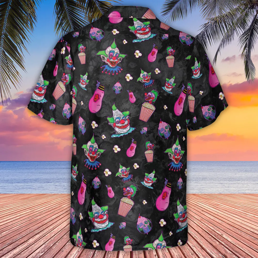 Space Horror Movie Killer Klowns Outer Hawaiian Shirt - 3