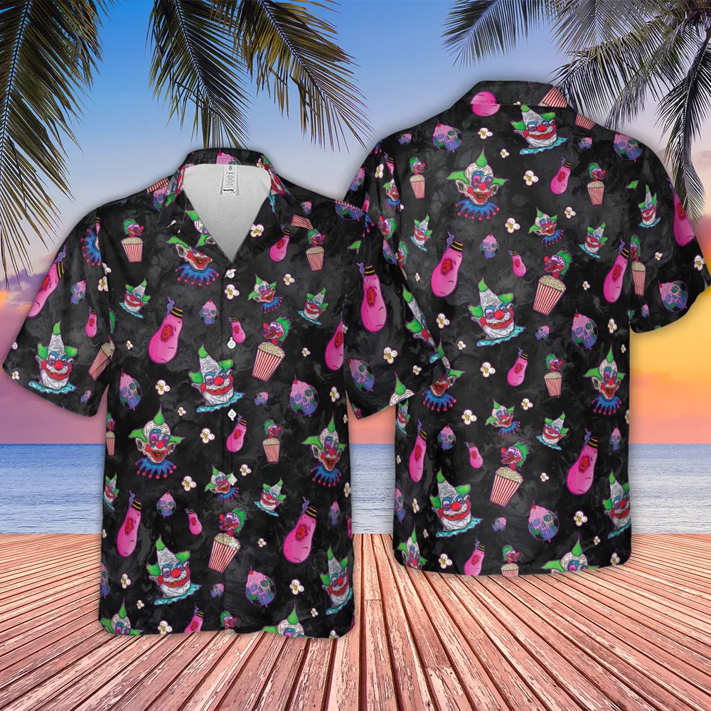 Space Horror Movie Killer Klowns Outer Hawaiian Shirt - 2