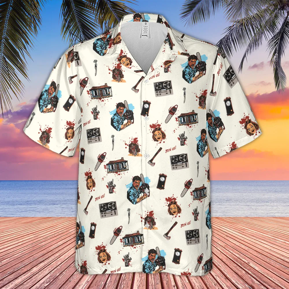 Supernatural Horror Evil Dead Halloween Hawaiian Shirt - 4