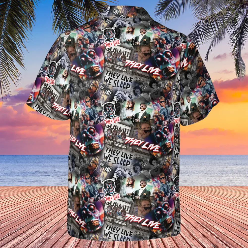 They Live Seamless Pattern Hawaiian Shirt - 3