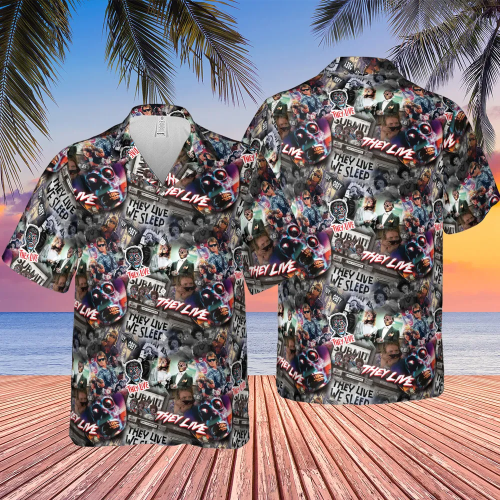 They Live Seamless Pattern Hawaiian Shirt - 2