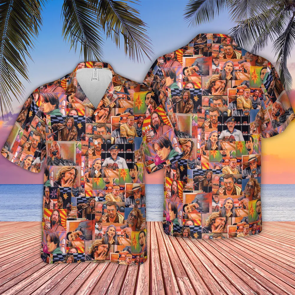 The Big Lebowski Painting Pattern Hawaiian Shirt - 4