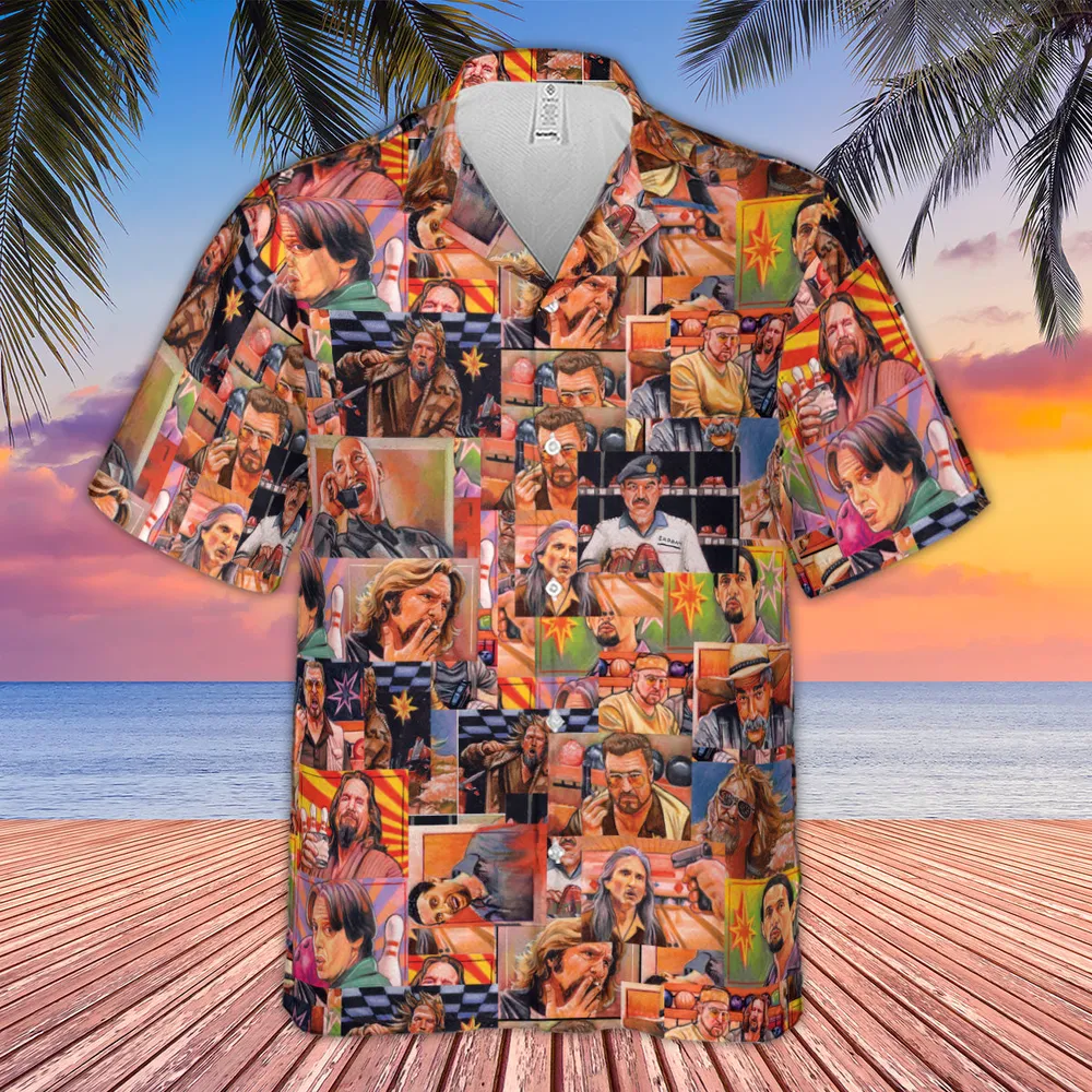 The Big Lebowski Painting Pattern Hawaiian Shirt - 3