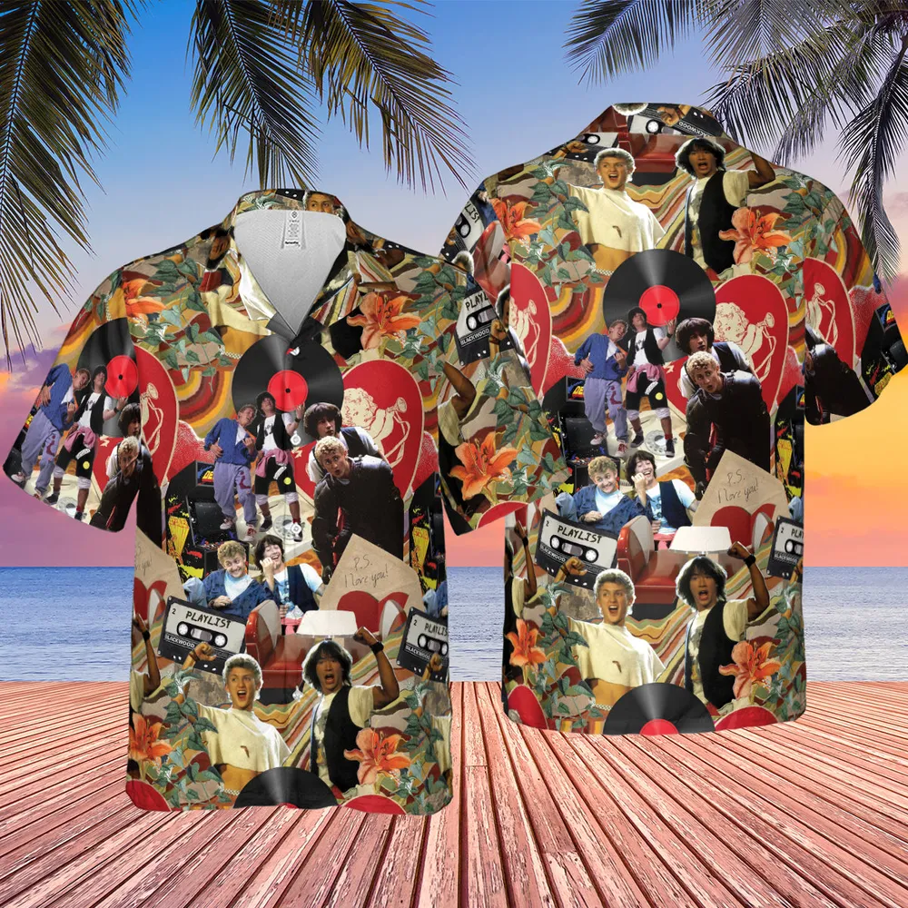 Vintage Collage Bill and Ted Hawaiian Shirt - 2