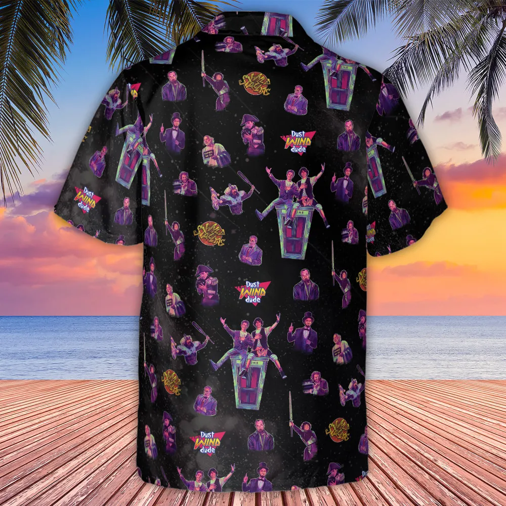 Wyld Stallyns Bill and Ted's Excellent Adventure Character Hawaiian Shirt - 2