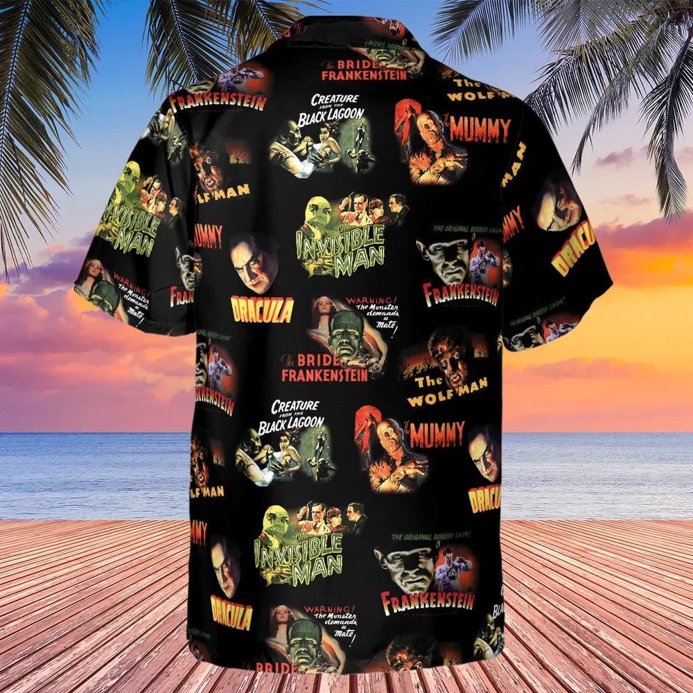 Teaming Monsters All Up Universal Monsters Hawaiian Shirt - 3