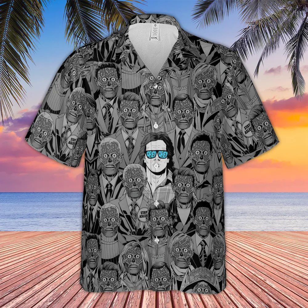Obey Consume They Live Hawaiian Shirt - 4
