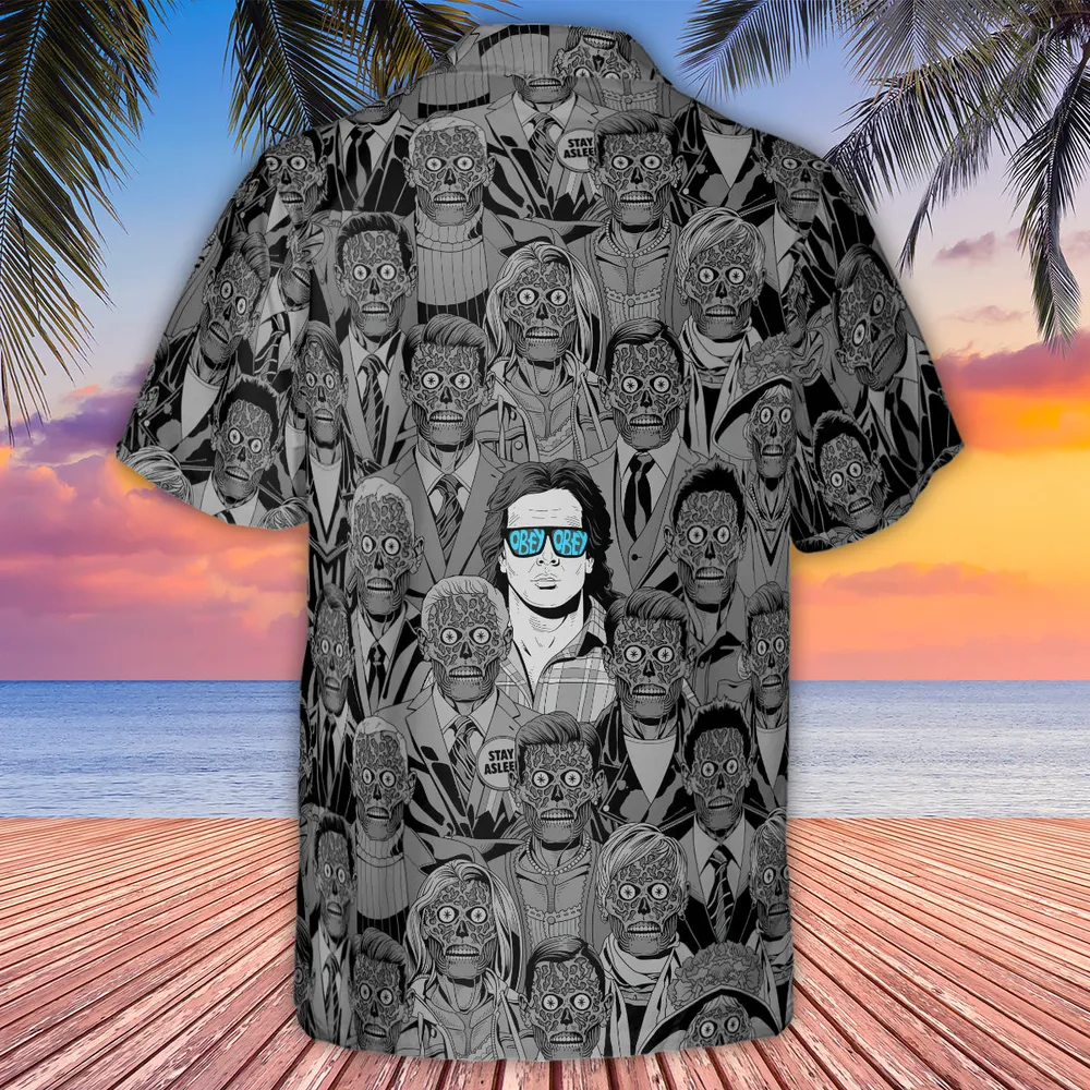 Obey Consume They Live Hawaiian Shirt - 3