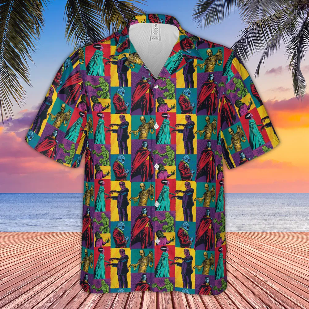Monsterror Universal Classic Monsters Hawaiian Shirt - 4