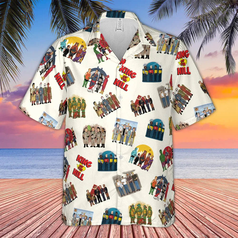 Hank Hill's Friends King Of The Hill Parody Hawaiian Shirt - 4