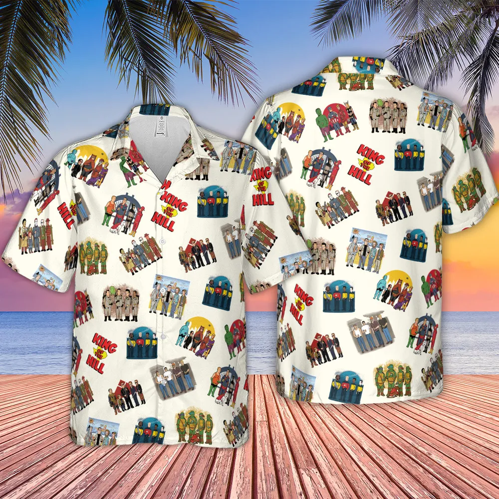 Hank Hill's Friends King Of The Hill Parody Hawaiian Shirt - 2