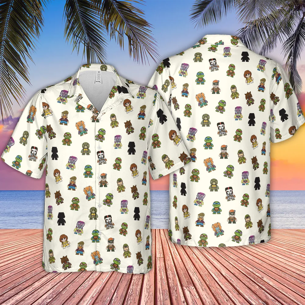 Teenage Mutant Ninja Turtles in Kidrobot style Hawaiian Shirt - 2