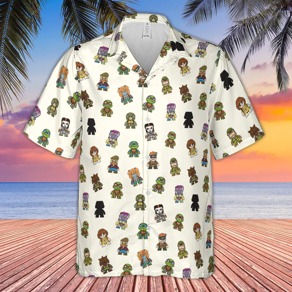 Teenage Mutant Ninja Turtles in Kidrobot style Hawaiian Shirt - 4
