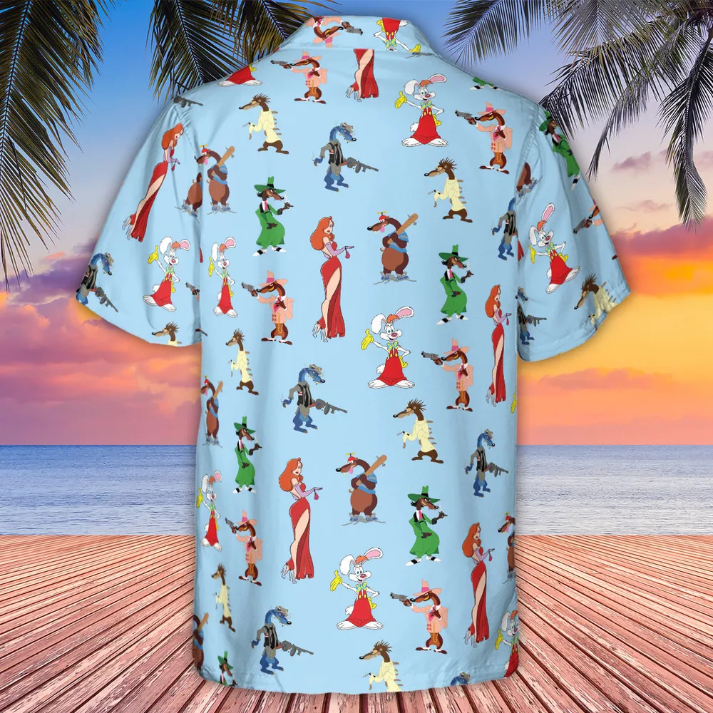 Roger Rabbit Jessica Rabbit The Weasels Who Framed Roger Rabbit Hawaiian Shirt - 3