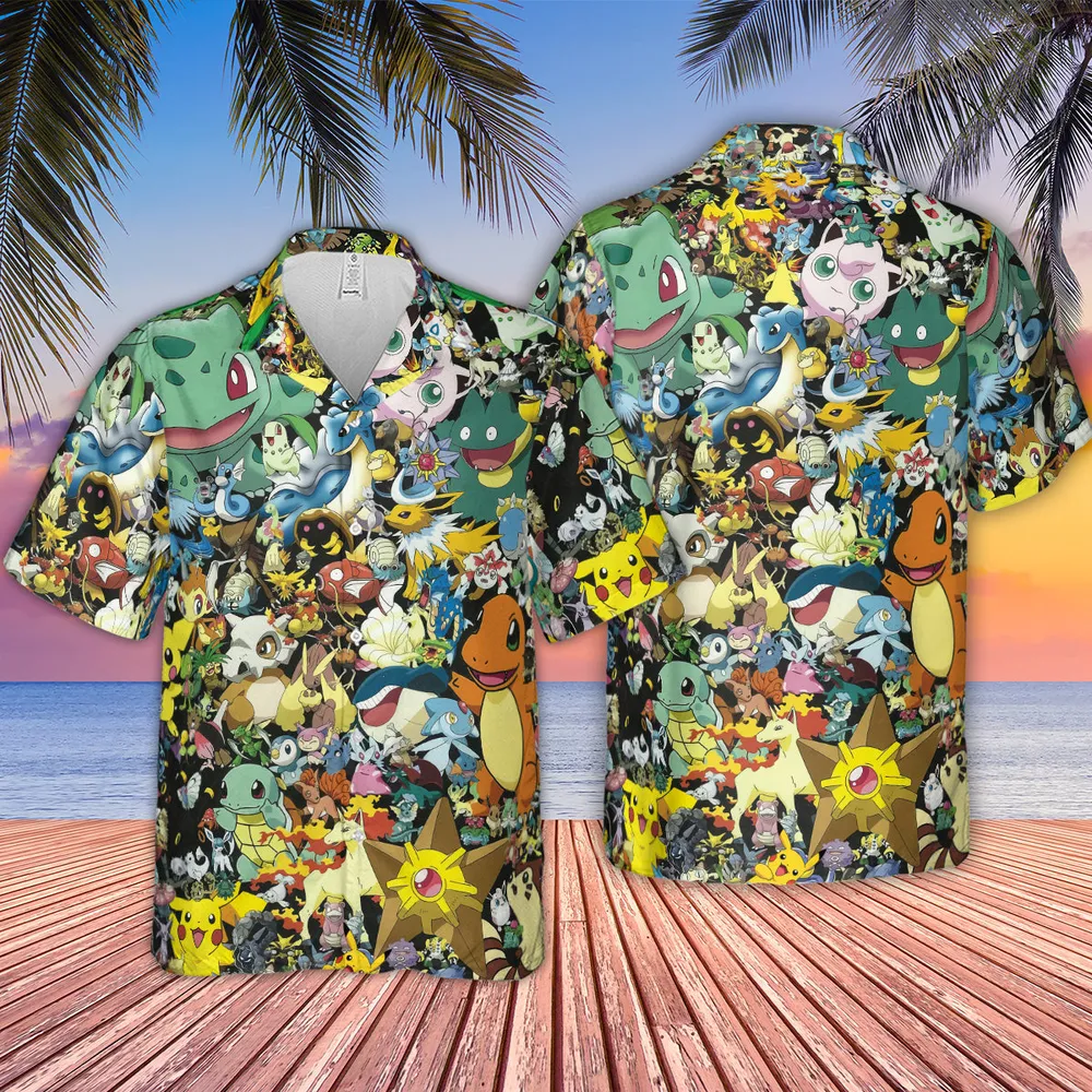 Gotta Catch 'em all Pokemon Hawaiian Shirt - 2
