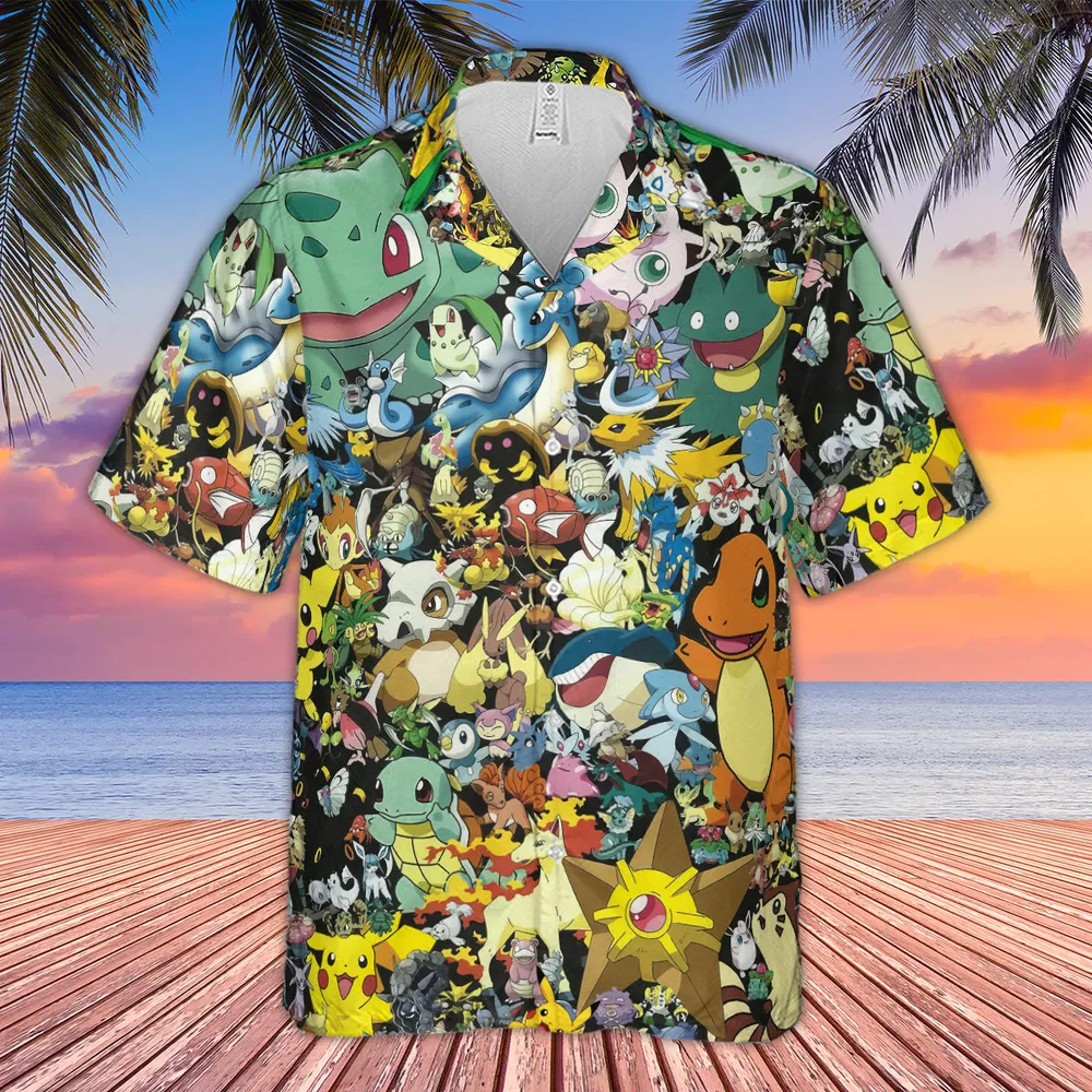Gotta Catch 'em all Pokemon Hawaiian Shirt - 4