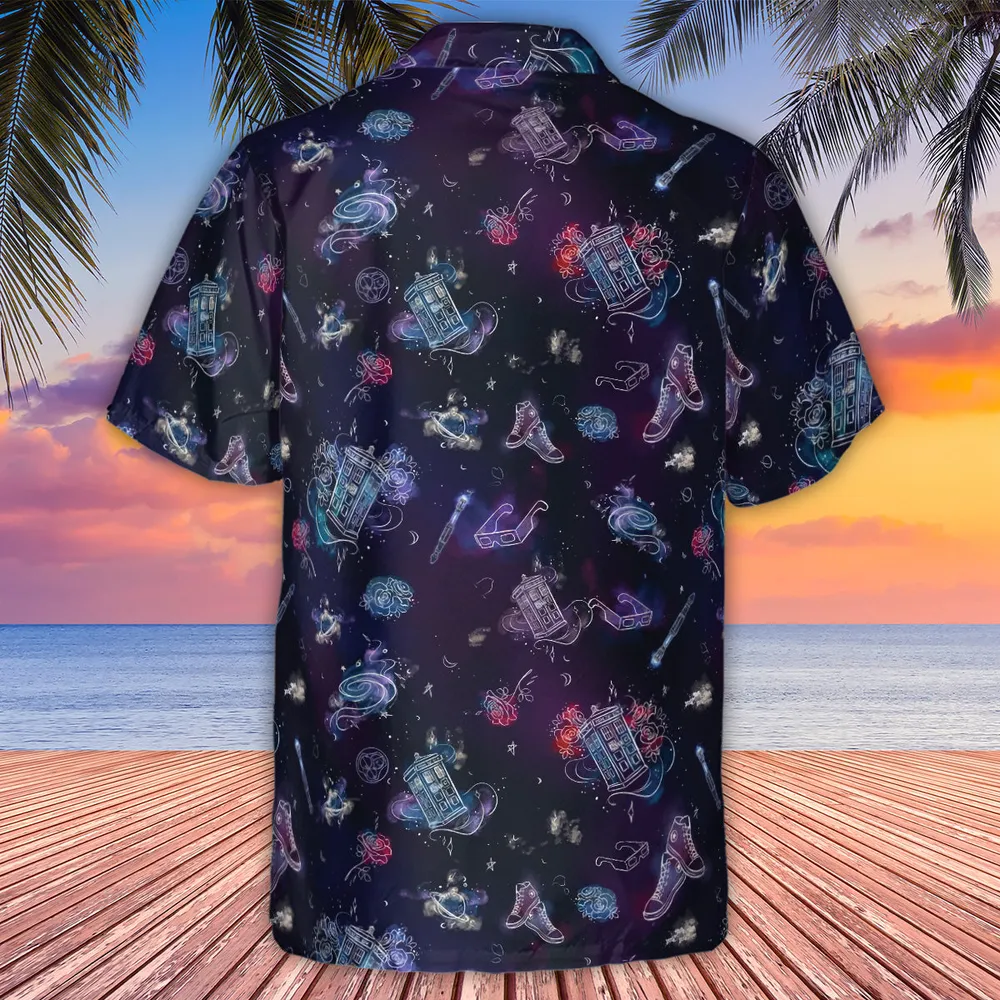 Tardis Doctor Who Seamless Hawaiian Shirt - 3