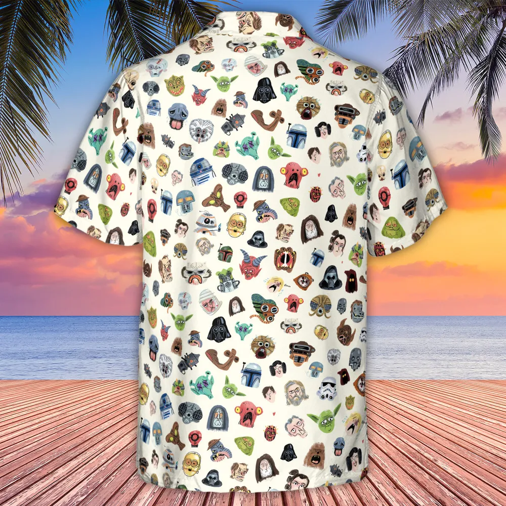 Star Wars Collage Pattern Hawaiian Shirt - 3