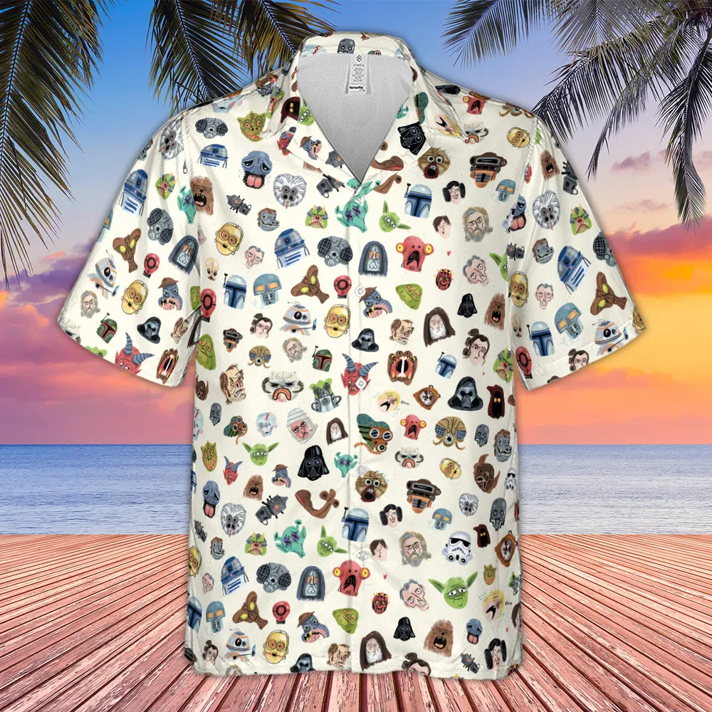 Star Wars Collage Pattern Hawaiian Shirt - 4